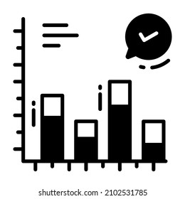 Graphensymbol, Umfrage und Feedback, moderne Vektorgrafik 