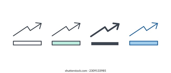 graph icon symbol template for graphic and web design collection logo vector illustration