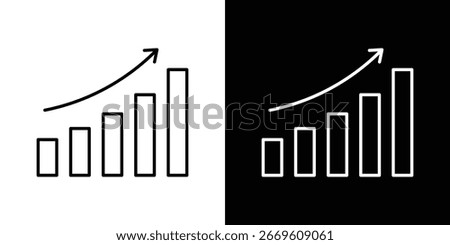 Graph icon symbol template for graphic and web design collection logo vector illustration