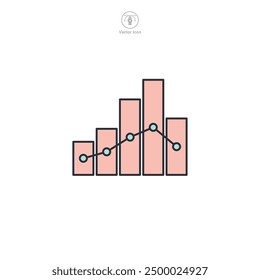 Graph icon symbol vector illustration isolated on white background