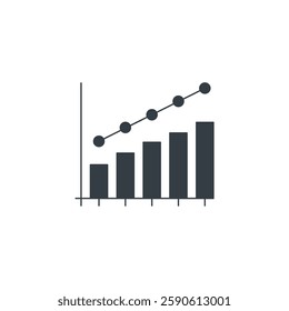 Graph icon symbol vector illustration isolated on white background