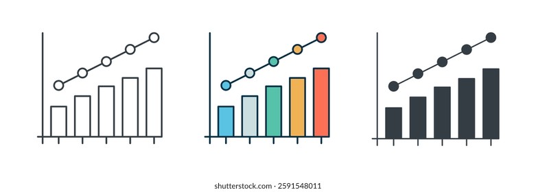 Graph icon symbol vector illustration isolated on white background