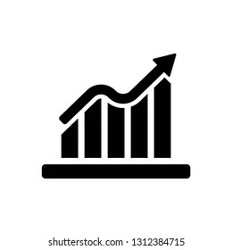 graph icon symbol vector. on white background