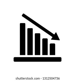 graph icon symbol vector. on white background