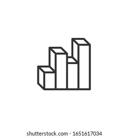 Color de plantilla de icono de gráfico editable. Símbolo gráfico símbolo vector signo aislado en fondo blanco.