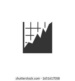 Graph icon template color editable. Graph tag symbol vector sign isolated on white background.