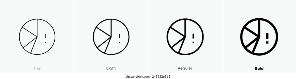 graph icon. Thin, Light Regular And Bold style design isolated on white background