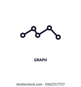 icono de gráfico. Icono de gráfico de línea delgada de la colección de negocios y análisis. Vector de contorno aislado sobre fondo blanco. El símbolo gráfico editable se puede utilizar en Web y móvil