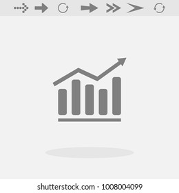 Graph Icon in trendy flat style isolated on grey background. Chart bar symbol for your web site design, logo, app, UI. Vector illustration, EPS10.