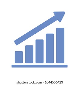 Graph Icon in trendy flat style Chart bar symbol for your web site design, logo, app, UI. Vector 