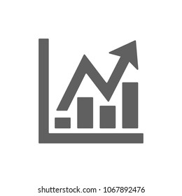 Graph icon in trendy flat style isolated on white background. Symbol for your web site design, logo, app, UI. Vector illustration, EPS