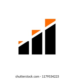 Graph Icon in trendy flat style isolated isolated on white background
