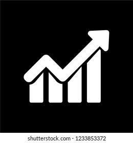 Graph Icon in trendy flat style isolated on grey background. Chart bar symbol for your web site design, logo, app, Vector illustration, EPS10.