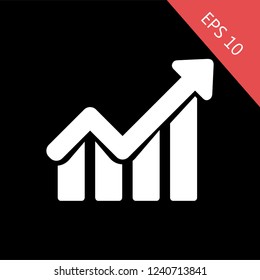 Graph Icon in trendy flat style isolated on grey background. Chart bar symbol for your web site design, logo, app, Vector illustration, EPS10.