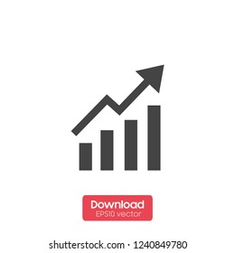 Graph Icon in trendy flat style isolated on grey background. Chart bar symbol for your web site design, logo, app, UI. Vector illustration, EPS10.