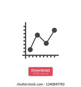 Graph Icon in trendy flat style isolated on grey background. Chart bar symbol for your web site design, logo, app, UI. Vector illustration, EPS10.