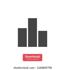 Graph Icon in trendy flat style isolated on grey background. Chart bar symbol for your web site design, logo, app, UI. Vector illustration, EPS10.
