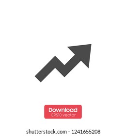 Graph Icon in trendy flat style isolated on grey background. Chart bar symbol for your web site design, logo, app, UI. Vector illustration, EPS10.