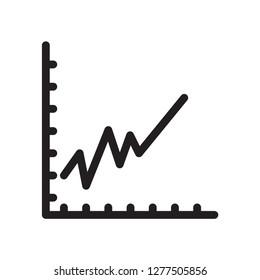 graph icon in trendy flat style 