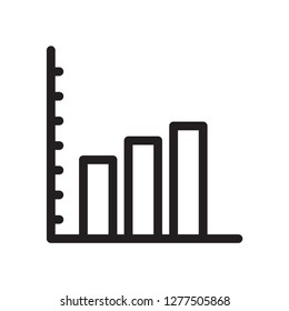 graph icon in trendy flat style 