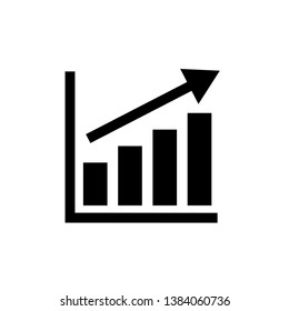 graph icon in trendy flat style 