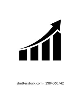graph icon in trendy flat style 