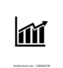 graph icon in trendy flat style 