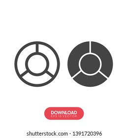 Graph Icon in trendy flat style isolated on grey background. Chart bar symbol for your web site design, logo, app, UI. Vector illustration, EPS10. - Vector
