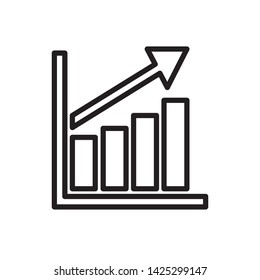 graph icon in trendy flat style vector