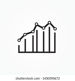 Graph Icon in trendy flat style isolated on white background. Chart bar symbol for your web site design, logo, app, UI. Vector illustration, EPS10.
