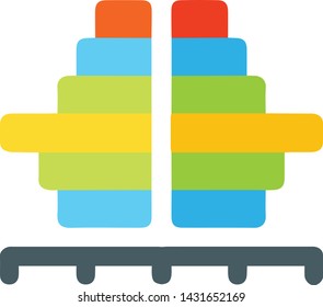 Graph icon in trendy flat style isolated on white background. Graph symbol. Vector illustration