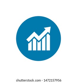 Graph Icon in trendy flat style isolated on background. Chart bar symbol for your web site design, logo, app, UI. Vector illustration, EPS10.