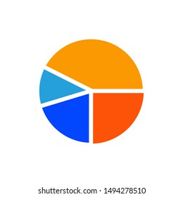 graph icon in trendy flat style