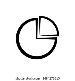 graph icon in trendy flat style