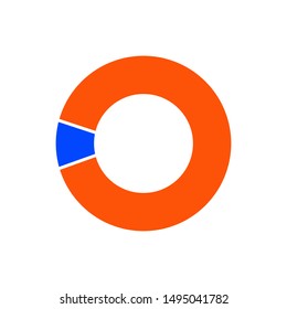 graph icon in trendy flat style