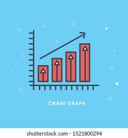
Graph Icon in trendy flat style isolated on grey background. Chart bar symbol for your web site design, logo, app, UI. Vector illustration, EPS10