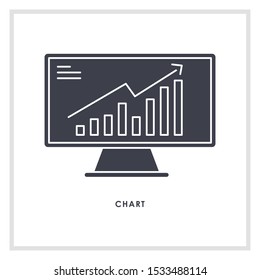 
Graph Icon in trendy flat style isolated on grey background. Chart bar symbol for your web site design, logo, app, UI. Vector illustration, EPS10.