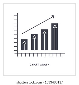 
Graph Icon in trendy flat style isolated on grey background. Chart bar symbol for your web site design, logo, app, UI. Vector illustration, EPS10.