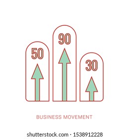 Graph Icon in trendy flat style isolated on white background