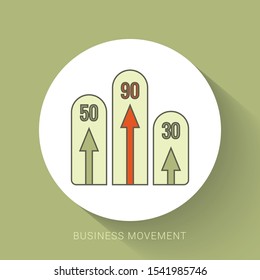 Graph Icon in trendy flat style isolated on white background