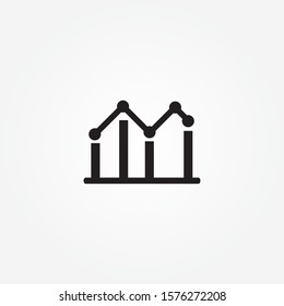 Graph Icon in trendy flat style isolated on grey background. Chart bar symbol for your web site design, logo, app, UI. Vector illustration, EPS10.