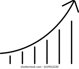 Graph Icon in trendy flat style isolated on grey background. Chart bar symbol for your web site design, logo, app, UI. Vector illustration, EPS10.