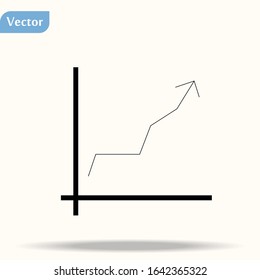 Graph Icon in trendy flat style isolated on white background. Chart bar symbol for your web site design, logo, app, UI.  illustration, .