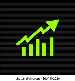Graph Icon in trendy flat style isolated on grey background. Chart bar symbol for your web site design, logo, app, UI. Vector illustration, EPS10.