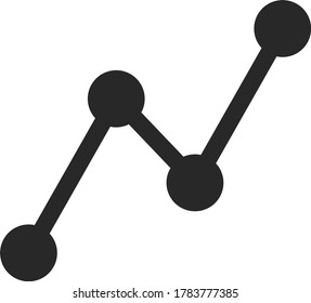 Icono gráfico aislado a la moda en estilo plano. Símbolo de barra de gráfico de crecimiento para el diseño de su sitio web, aplicación de logotipo, interfaz de usuario. Ilustración del vector