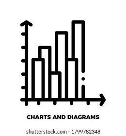 Graph Icon in trendy flat style isolated on grey background. Chart bar symbol for your web site design, logo, app, UI. Vector illustration, EPS10.