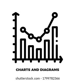 Graph Icon in trendy flat style isolated on grey background. Chart bar symbol for your web site design, logo, app, UI. Vector illustration, EPS10.