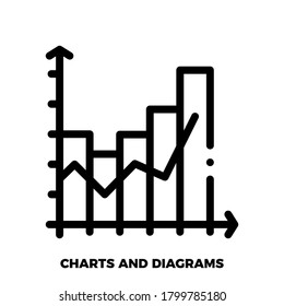 Graph Icon in trendy flat style isolated on white background. Chart bar symbol for your web site design, logo, app, UI. Vector illustration, EPS10.