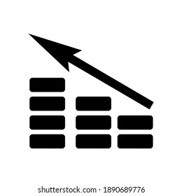 Icono gráfico en estilo plano de moda aislado en fondo gris. Símbolo de barra de gráfico para el diseño de su sitio web, logotipo, aplicación, interfaz de usuario.