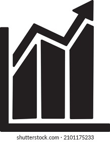 Graph Icon in trendy flat style isolated on grey background. Chart bar symbol for your web site design.eps